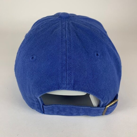 Chicago Cubs MLB Blue 47 Brand Clean Up Small Logo Relaxed Fit Strapback Hat - Picture 3 of 5